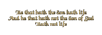 1John 5:12  He that hath the Son hath life....